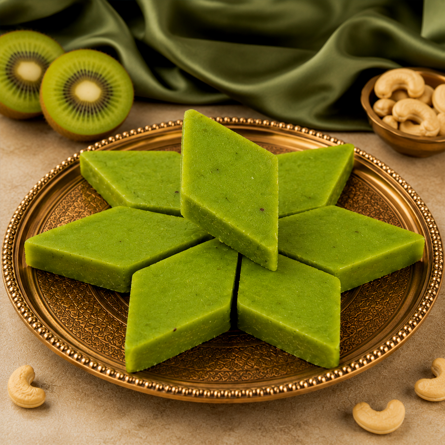 Kaju Kiwi Barfi