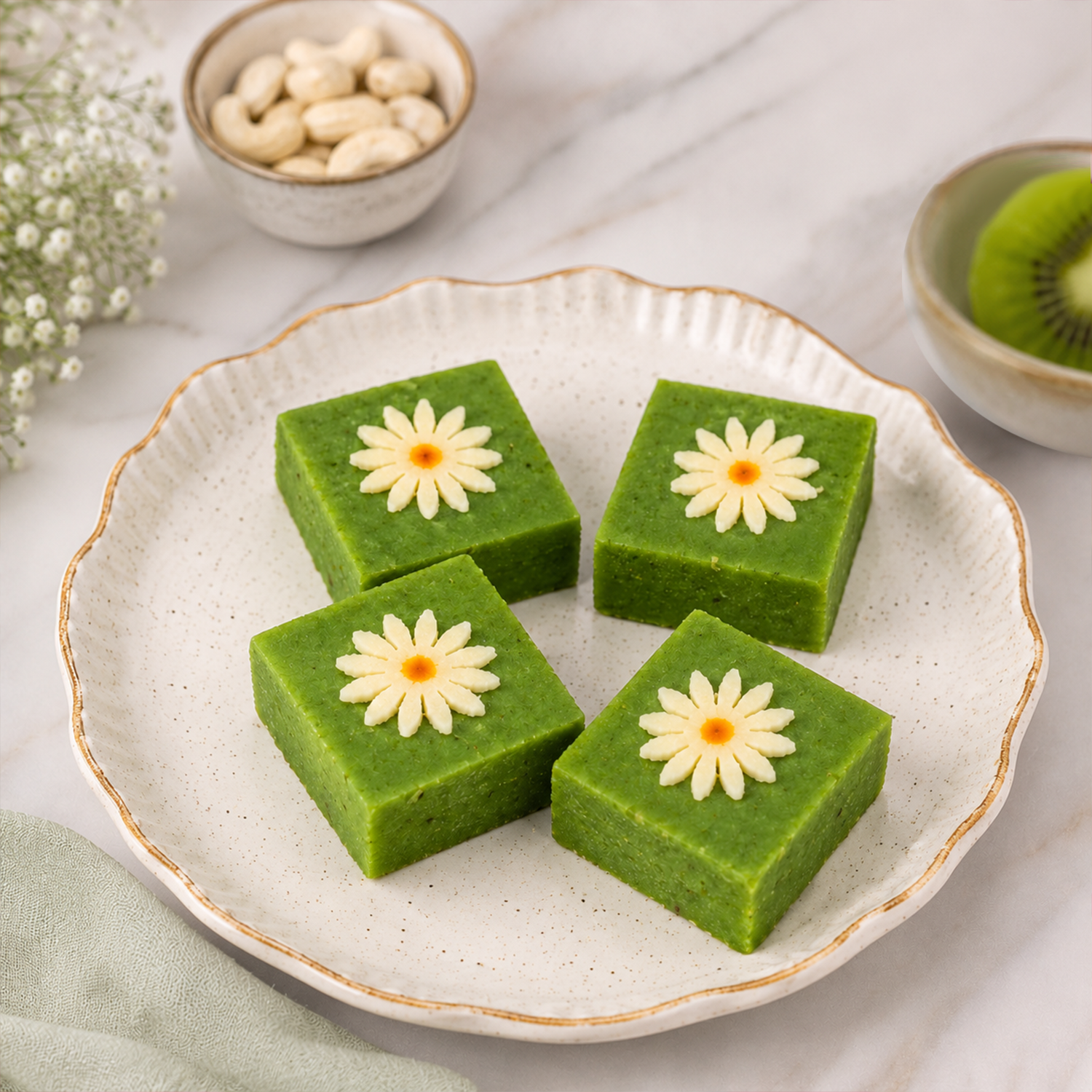 Kaju Kiwi Barfi