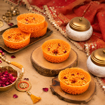 Regular Ghevar – 3 Inch orange